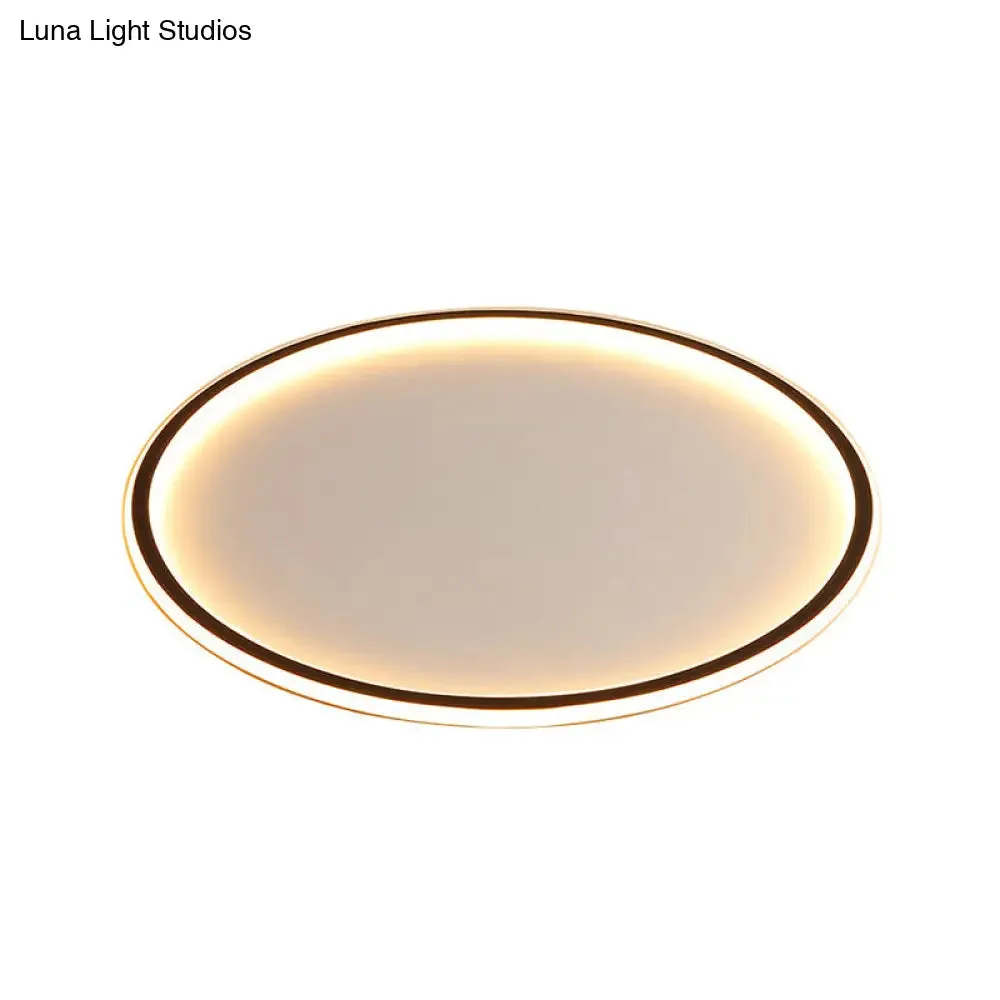 Ultrathin Flush Mount LED Ceiling Lamp in Black - Simple, Acrylic Design for Living Room - 16"/19.5"/23.5" Width