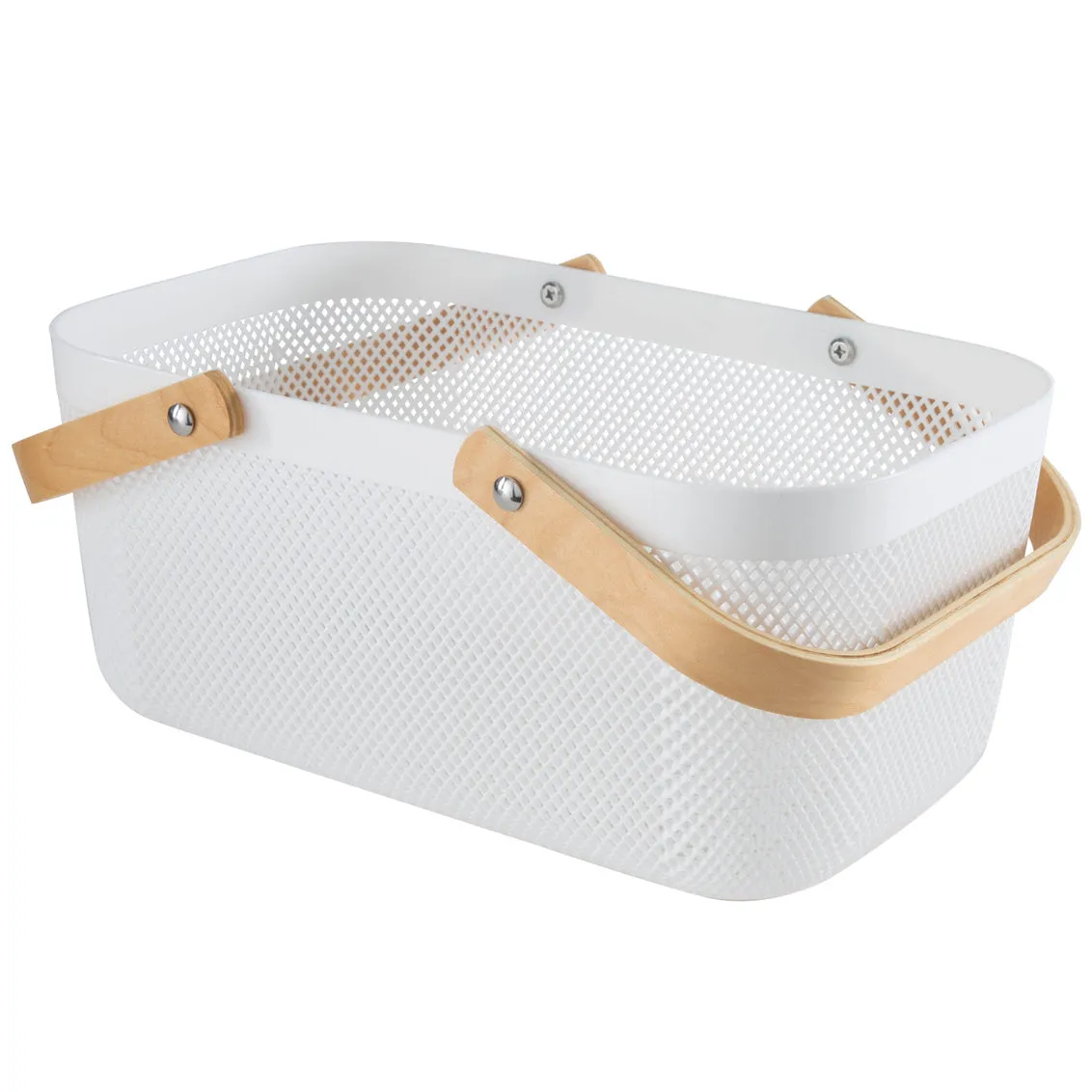 White Mesh Storage Baskets (2 Sizes)