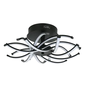 Willow 80W Matt Black LED Ceiling Light