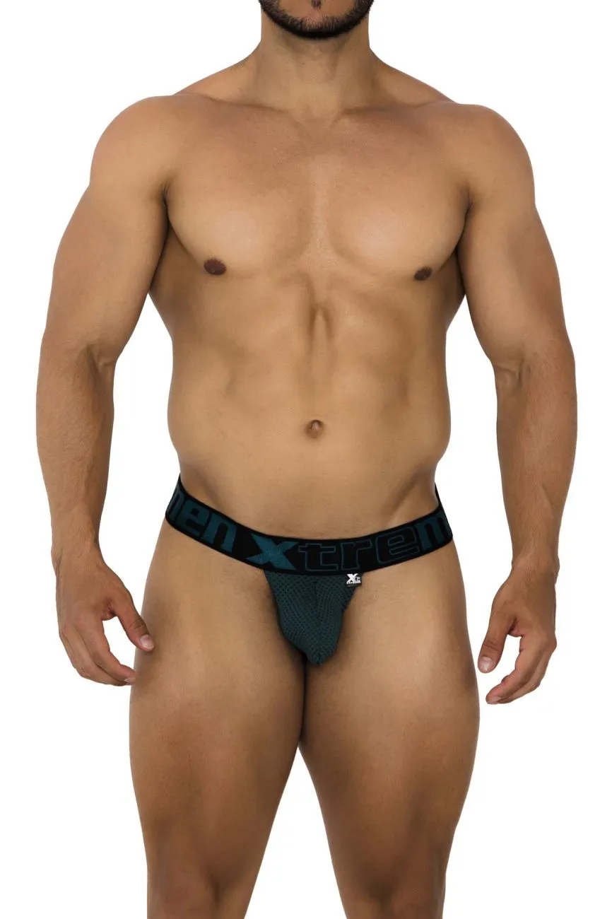 Xtremen 91184 Mesh Thongs Color Green