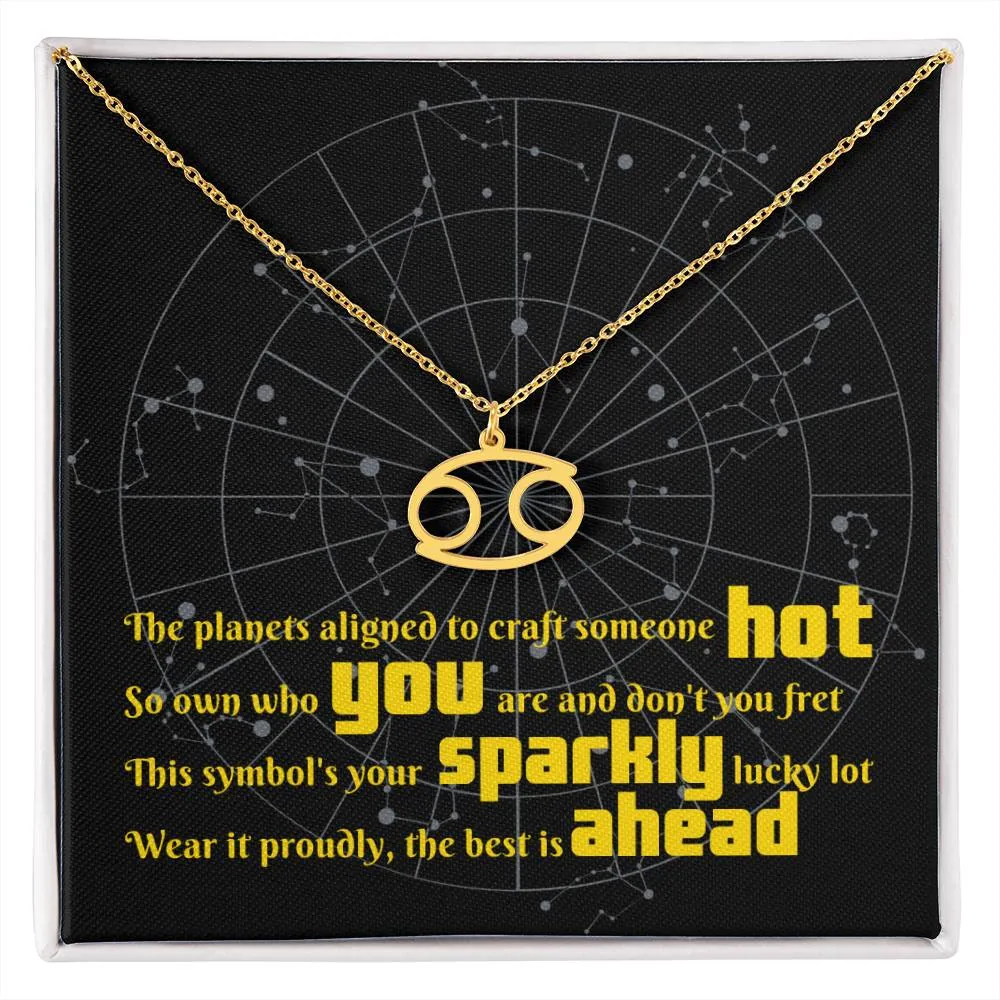 Zodiac Sign Pendant | Heartfelt Valentine's Day Gift with A Touch Of Humor | Funny Message Card