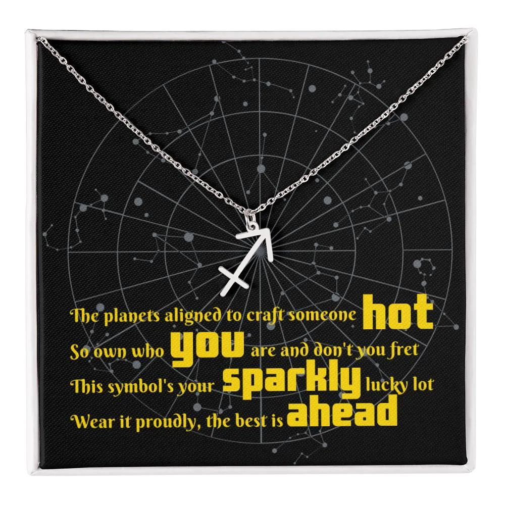 Zodiac Sign Pendant | Heartfelt Valentine's Day Gift with A Touch Of Humor | Funny Message Card