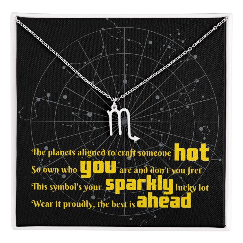 Zodiac Sign Pendant | Heartfelt Valentine's Day Gift with A Touch Of Humor | Funny Message Card