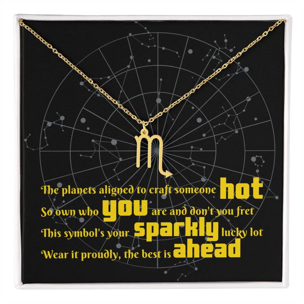 Zodiac Sign Pendant | Heartfelt Valentine's Day Gift with A Touch Of Humor | Funny Message Card