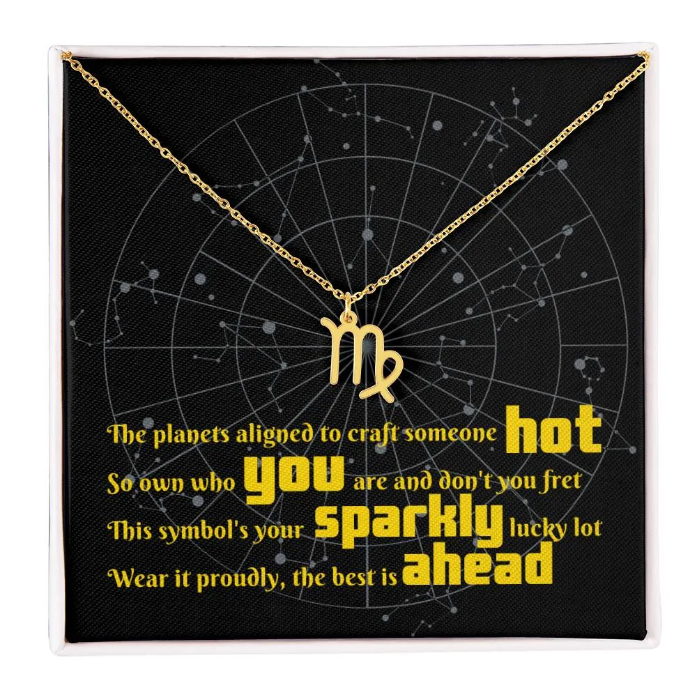 Zodiac Sign Pendant | Heartfelt Valentine's Day Gift with A Touch Of Humor | Funny Message Card