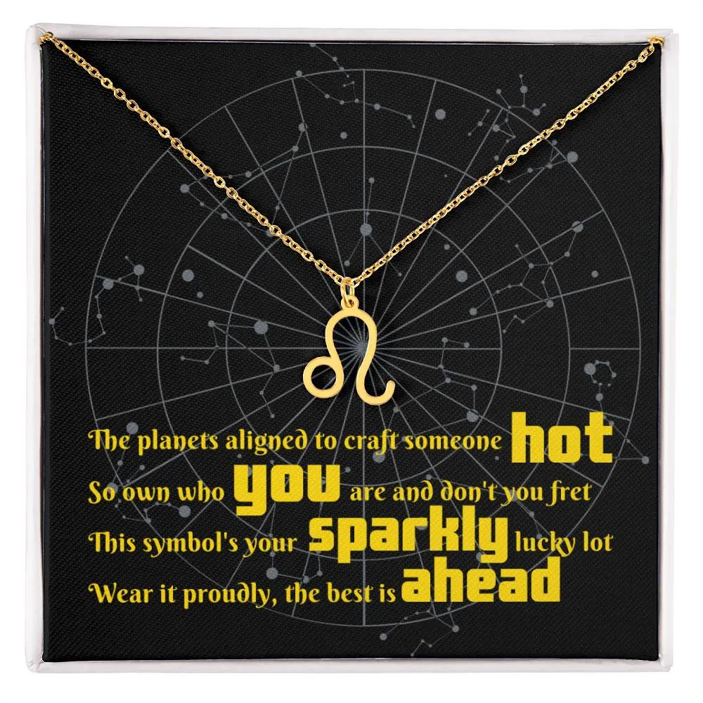 Zodiac Sign Pendant | Heartfelt Valentine's Day Gift with A Touch Of Humor | Funny Message Card