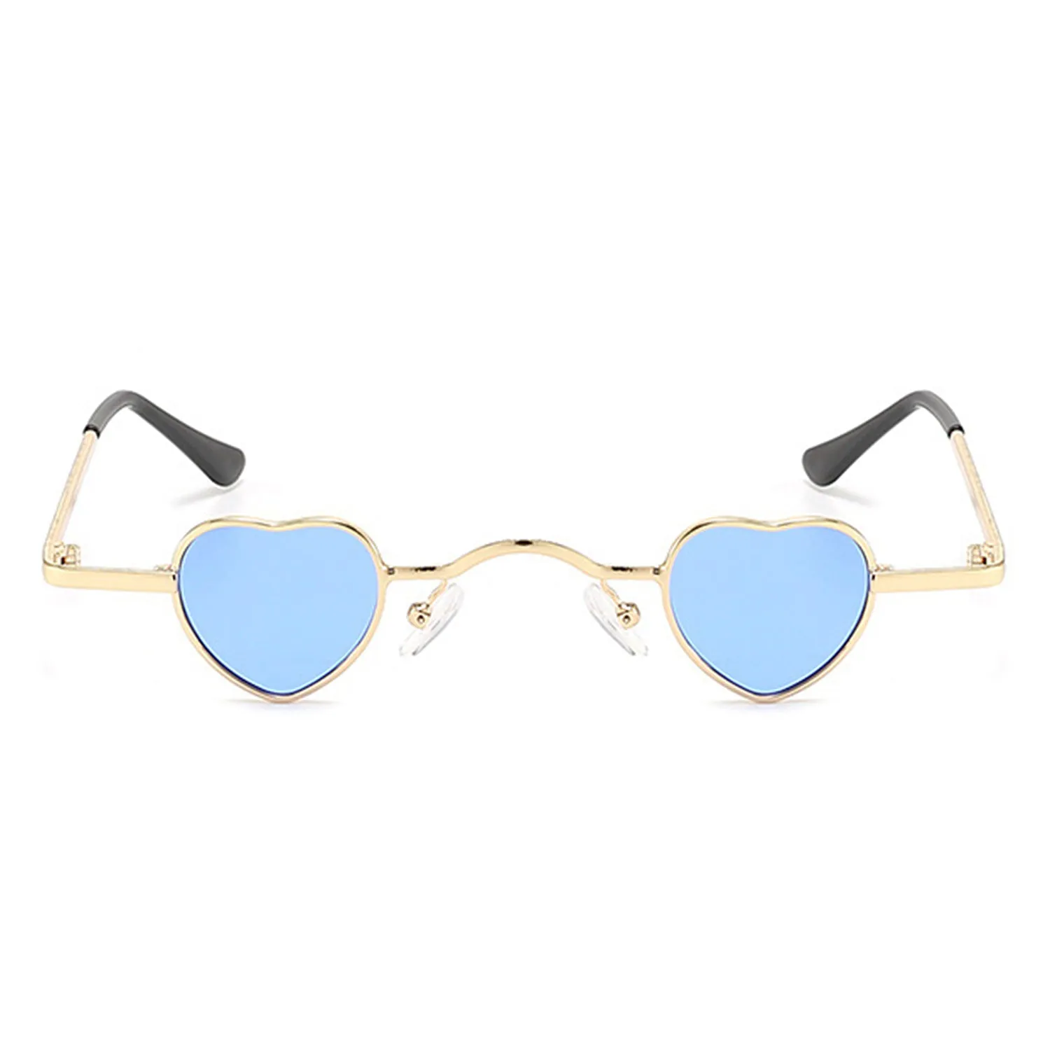 Zyral - Metal Heart Shaped Tinted Mini Color Pop Sunglasses